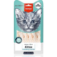 Wanpy Tavuklu ve Morina Balıklı Krema Yavru Kedi Ödülü 5X14GR