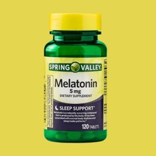 Spring Valley 5 Mg Uyku Düzenleyici, Jet-Lag ve Uyku Sorunlarına Destek, 120 Adet