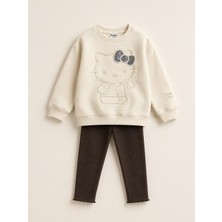 My Kids Wear Sevimli Figür Detaylı Sweatshirt ve Fitilli Pantolon 2'li Çocuk Takım 12949