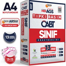 Karakutu Yayınları 2027 MEB-AGS ÖABT Sınıf Öğretmenliği ÖSYM Tıpkı Basım 13lü Deneme Paketi Türkiye Geneli