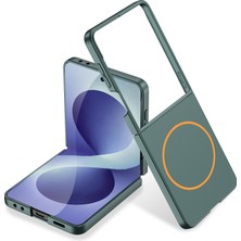 Zore Galaxy Z Flip 8 Kılıf Wireless Şarj Özellikli Omsy Kıpta M-Safe Kılıf