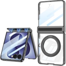 Galaxy Z Flip 8 Kılıf M-Safe Şarj Özellikli Axaktif Kıpta Kpt-05 Ring Standlı Sert Pc Kılıf