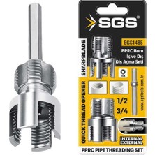 SGS1485 2 Li Iç Dış Plastik Boru Diş Açma Seti 1/2 ve 3/4 Inç Pvc Boru Pafta Klavuz 20MM 25MM Pprc