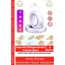 Denguva Rüzgar Kesici Ses Böcek Toz Önleyici Yalıtım Kapı Pencere Isı Izolasyon Şeffaf Şerit Bant 5mt 1 Adet