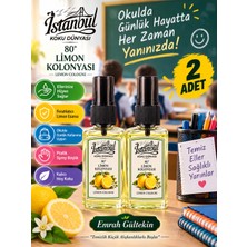 Emrah Gültekin 2 Adet 80° Limon Kolonyası 50 ml Sprey | Doğal Limon Esansı Ferahlatıcı Hijyenik Kolonya Seti Okul Seyahat Günlük