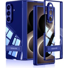 Zore Galaxy Z Fold 8 Ultra Kılıf Kamera Korumalı Şeffaf Tasarımlı Omsy LEGO Standlı Kılıf