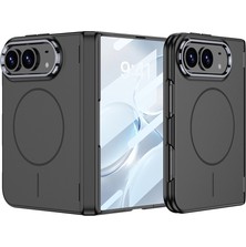 Case 4U iPhone Duo Kılıf M-safe Şarj Özellikli  Kıpta KPT-14 Sert PC Kılıf - Siyah