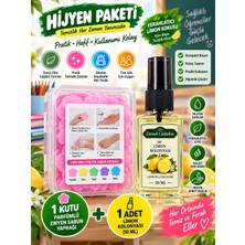 Emrah Gültekin Hijyen Paketi Eriyen Sabun Yaprağı + 50 ml Limon Kolonyası | Pratik Temizlik Seti Okul Seyahat