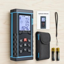 Gees Global 40 Metre Hassas Lazermetre Ölçer LCD Dijital Ekran Su Terazili Lazerli Mesafe Ölçüm Cihazı
