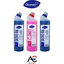 Diversey 2 Room Care R6 750 ml + 1 Taski Clonet Extra 750 ml Güçlü Formül ile Temizlik Sağlayan Ürünler