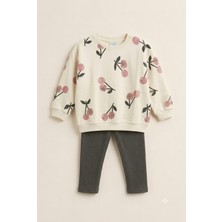 My Kids Wear Sevimli Figür Detaylı Sweatshirt ve Fitilli Pantolon 2'li Çocuk Takım 12950
