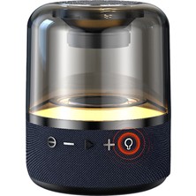 DVIP Q5 Taşınabilir Bluetooth 5.0 Hoparlör TF SD kart, 3,5mm Aux, Sesli Görüşme, RGB Light Show Siyah