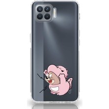 LOTUS GOLD Oppo Reno 4 Lite Uyumlu Baskılı Yumuşak Silikon Şeffaf Telefon Kılıfı