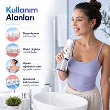 Hiltech Şarjlı Ağız Duşu 320 ml Su Hazneli 4 Modlu 20-140 Psı 1500 Mah Type-C Ipx7 5 Başlıklı
