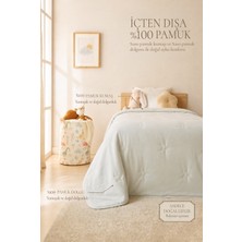 Ocean Home Textile %100 Pamuk Penye Mavi Yıldız Nakışlı Bebek Çok Amaçlı Örtü 90 x 120 cm