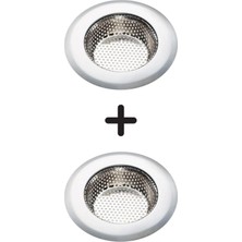 Mithra Life 2 Adet Büyük Boy Paslanmaz Çelik Lavabo Süzgeci 11,5 cm MIT1357