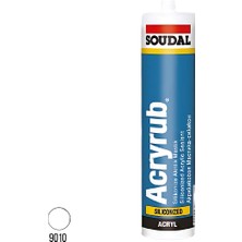 Soudal Acryrub Silikonize  Mastik Beyaz 500 gr 117566 10 Adet