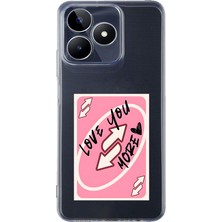 LOTUS GOLD Realme C53 Uyumlu Love You Desenli Şeffaf Telefon Kılıfı