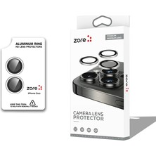 HTstore iPhone Uyumlu Duo Zore Cl-12 Premium Safir Parmak Izi Bırakmayan Anti-Reflective Kamera Lens Koruyucu