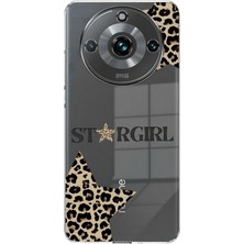 LOTUS GOLD Realme 11 Pro/pro Plus Uyumlu Leopar Stargirl Desenli Şeffaf Telefon Kılıfı