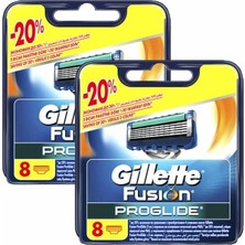 Gillette Fusion Proglide Yedek Başlık 8'li x 2 Adet
