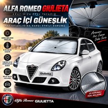 Furens Alfa Romeo Giulietta Araç Ön Cam Güneşliği Katlanabilir Şemsiye Oto Güneşlik Uv Korumalı Gölgelik Araba Oto Şemsiyesi