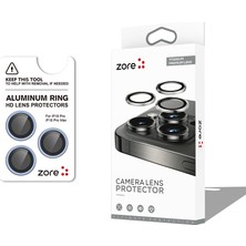 HTstore iPhone Uyumlu 18 Pro Max Zore Cl-12 Premium Safir Parmak Izi Bırakmayan Anti-Reflective Kamera Lens Koruyucu-Mavi