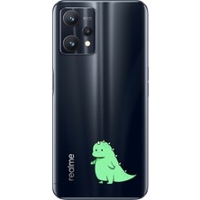 LOTUS GOLD Realme 9 Pro 5g Uyumlu Sevimli Dinozor Desenli Şeffaf Telefon Kılıfı