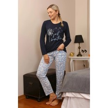 Beruflic Kadın Penye Uzun Kol Pijama Takım Laciver Under Moda