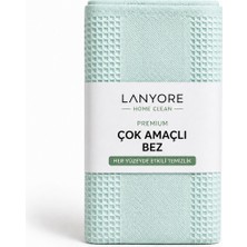 Lanyore Home Clean Premium Çok Amaçlı Temizlik Bez (Mint) 55X40
