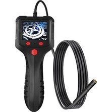 Techmaster 15MT Kablo 8mm Endüstriyel Endoskop Kamera 1080P 2.4 Inç IPS Ekran Işıklı Su Geçirmez