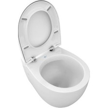 Ideal Standard Stradao Clearim Kanalsız Asma Klozet Yavaş Kapanır İnce Kapak 363x510 mm Boyutlarında