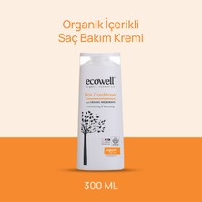 Ecowell Organik İçerikli Saç Bakım Kremi 300ml Yıpranmış Saçlar için Onarıcı ve Canlandırıcı Etki