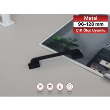 Red Level Duru Siyah Metal 96-128 mm Modern Kulp Modelleri Mutfak Dolap Çekmece Mobilya Kulbu