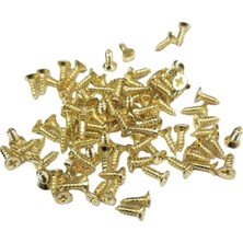 Pileli Store Sarı 1000 Adet Klips Vidası 2,2x6,5 mm Yhb - Konik Başlı Kutu, Sandık, Ayak, Askı,  Mini Vida