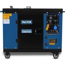 Factor KDK11500SC 11.0kva Dizel Kabinli Marşlı Monofaze Jeneratör