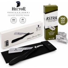 Hector Profesyonel Ustura ve Astra 100 Adet Çift Taraflı Jilet Avantaj Paket