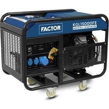 Factor KGL15000FE 13.75KVA Benzinli Ipli - Marşlı Monofaze Jeneratör
