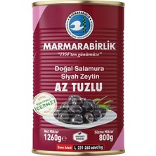 TeknoKapsül Marmarabirlik Salamura Siyah Zeytin 800 gr Hiper Az Tuzlu (L)