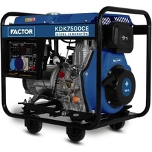 Factor KDK7500CE 6.9kva Dizel Ipli - Marşlı Monofaze Jeneratör