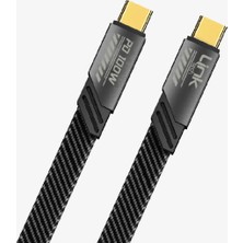 LinkTech K472 Mecha Stil 120CM 100W Tip-C → Tip-C Pd Hızlı Şarj Kablosu