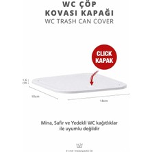 Okyanus Home Beyaz Kare Yedek Çöp Kovası Kapağı Suya Dayanıklı Kolay Temizlik Özellikli