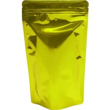 Packtory Sarı Metalize Kilitli Doypack Ambalaj 16 x 27 4 Cm. 500 Gr. - 50 Adet
