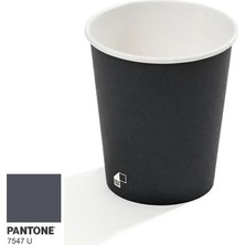 Packtory 8 Oz Single Wall Baskılı Karton Bardak (Antrasit) 50 Adet
