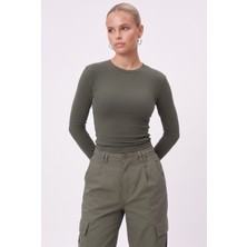 Ritnice Kadın Main Lux Touch Yumuşak Doku Koyu Haki Bluz