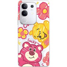 LOTUS GOLD Vivo Y29 4g Uyumlu Sevimli Winnie Desenli Şeffaf Telefon Kılıfı