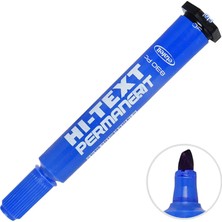 5 Adet Hi-Text 830 C Permanent Marker Koli Kalemi Kesik Uç Mavi