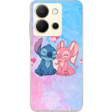 LOTUS GOLD Vivo Y36 Uyumlu Angel ve Stich Desenli Şeffaf Telefon Kılıfı