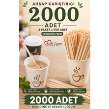 Ayrex Kalbi Ticaret Ahşap Karıştırıcı 2000 Adet Çay Kahve Karıştırma Çubuğu Tahta Karıştırıcı Tahta Kaşık