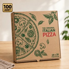 Antpap Ambalaj Pizza Kutusu 28 x 28 cm 100 Adet – Karton Pizza Paketleme Kutusu